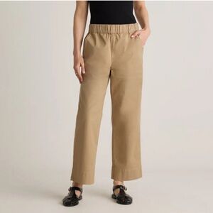 Quince Organic Stretch Cotton Wide Leg Chino Pants size 4 nwot normcore minimal